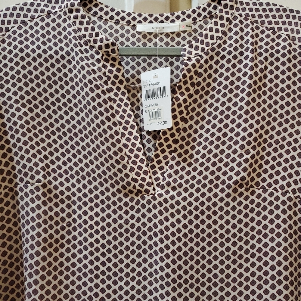 LUSH Women's Mix Print Peasant Blouse 👚 - Picture 4 of 7